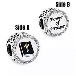 Power of Prayer Charm, fits Pandora Charm Bracelet, S925 Silver, Prayer Jewelry
